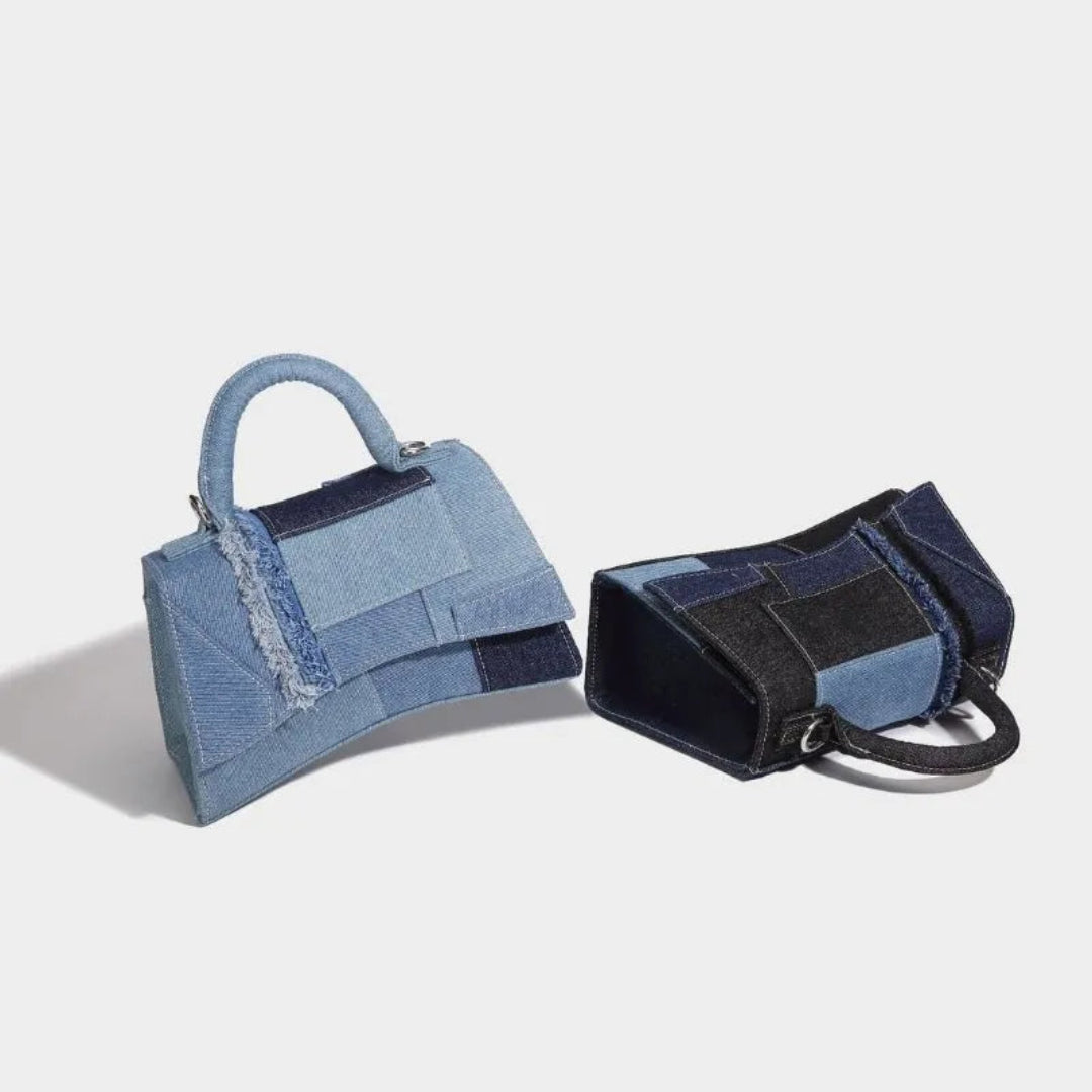 Mini Denim Patchwork Handbag Artisio