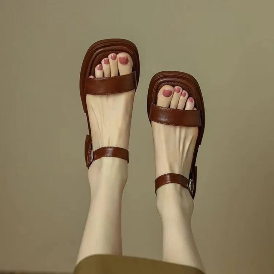 Mitch Open-Toe Adjustable Strap Flat Sandals Artisio