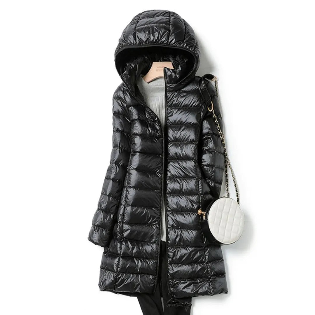 Nadia Longline Hooded Puffer Coat Artisio
