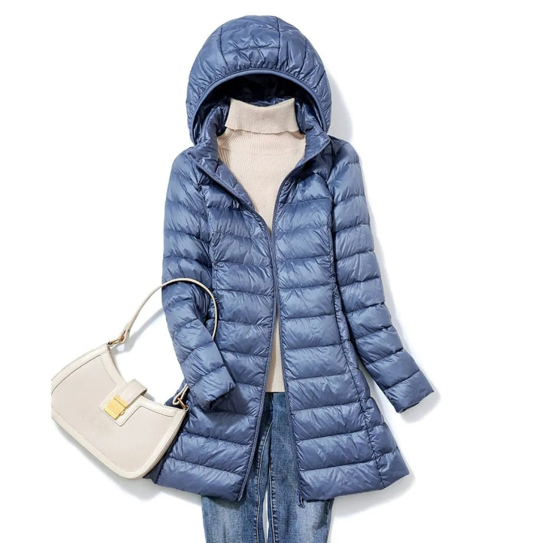 Nadia Longline Hooded Puffer Coat Artisio