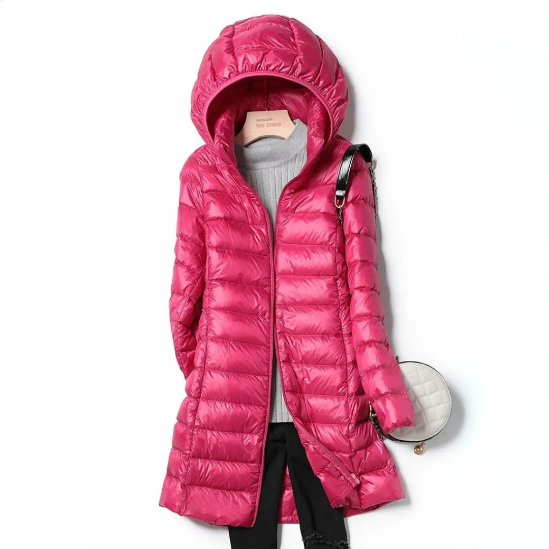 Nadia Longline Hooded Puffer Coat Artisio