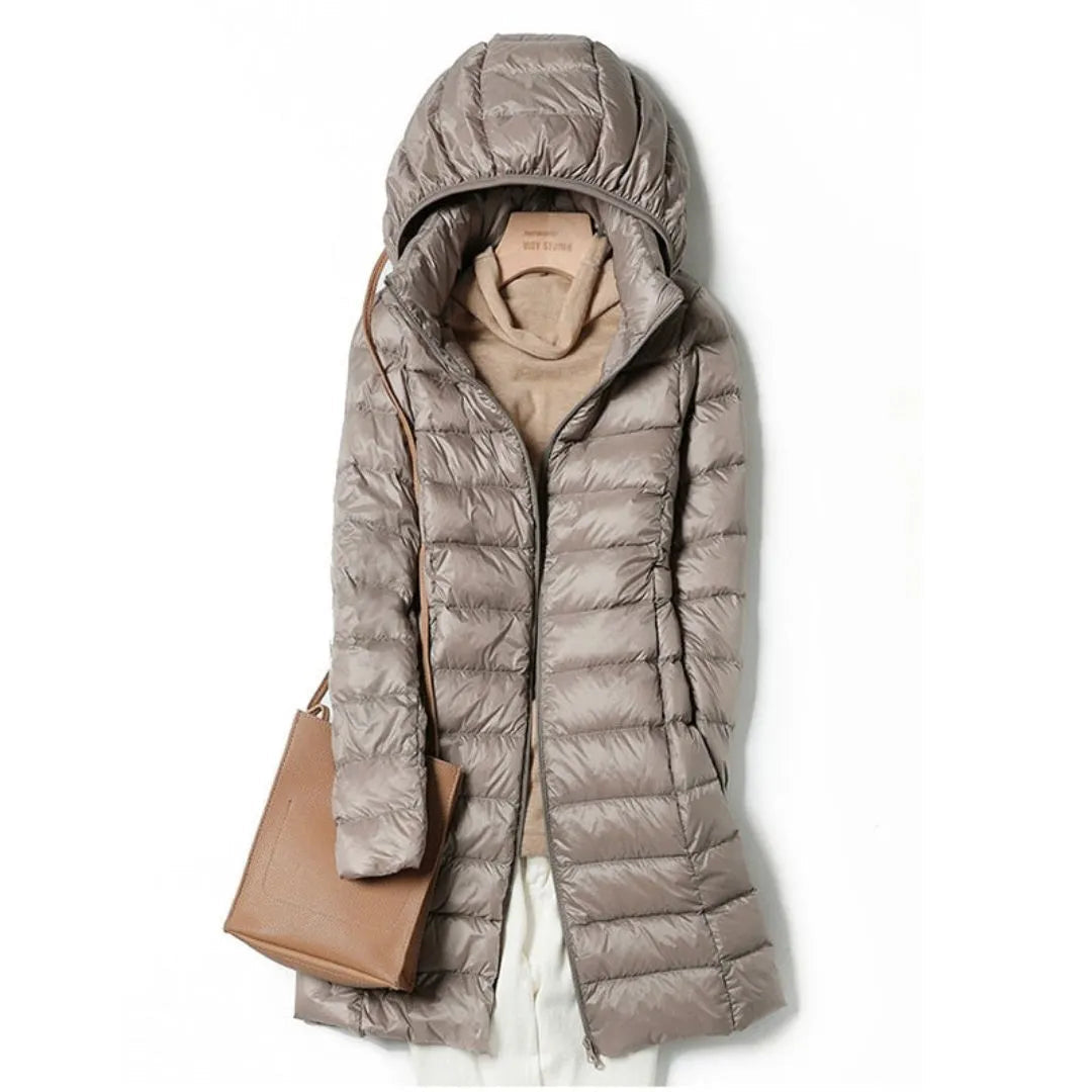 Nadia Longline Hooded Puffer Coat Artisio