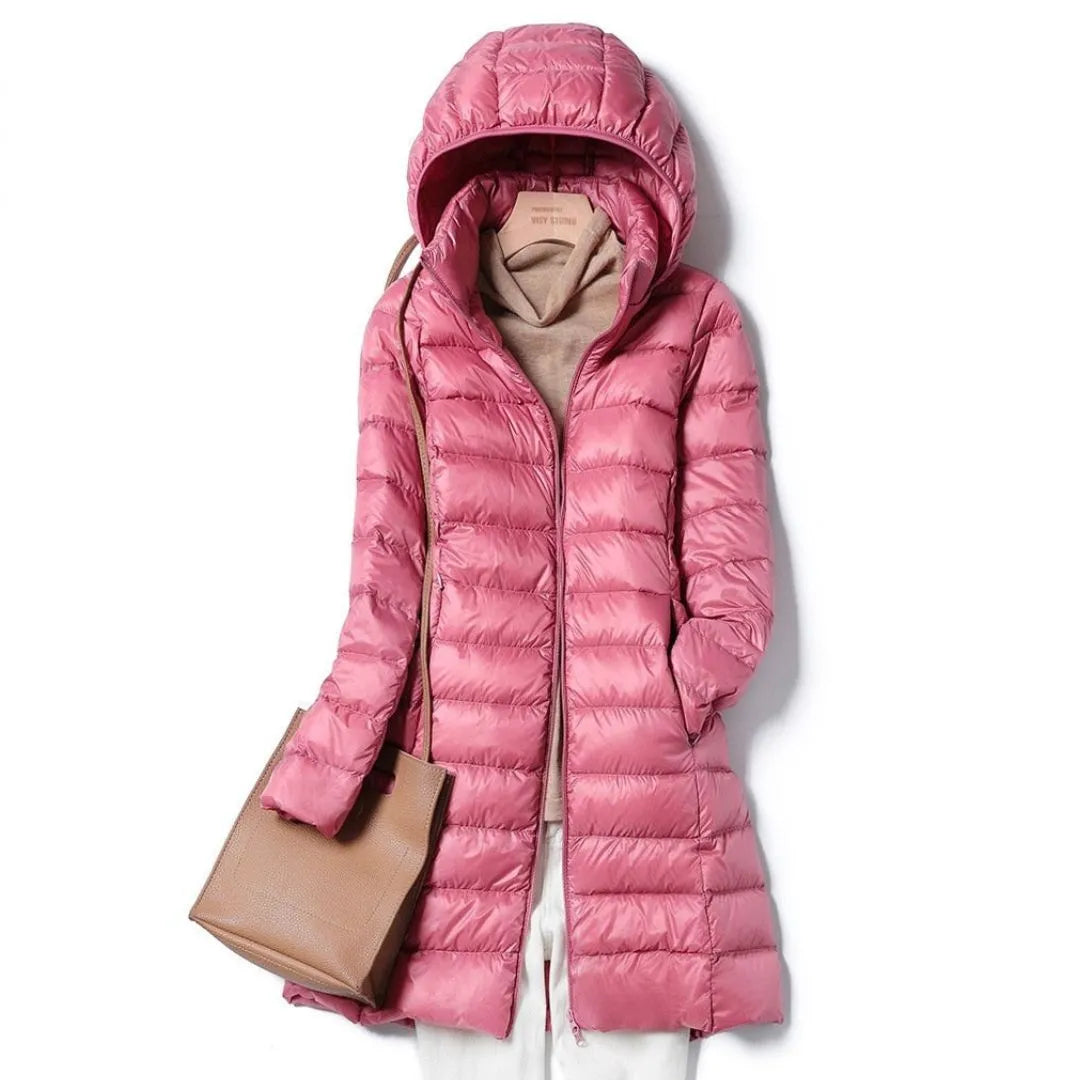 Nadia Longline Hooded Puffer Coat Artisio