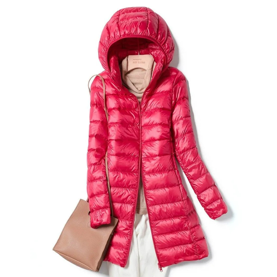 Nadia Longline Hooded Puffer Coat Artisio