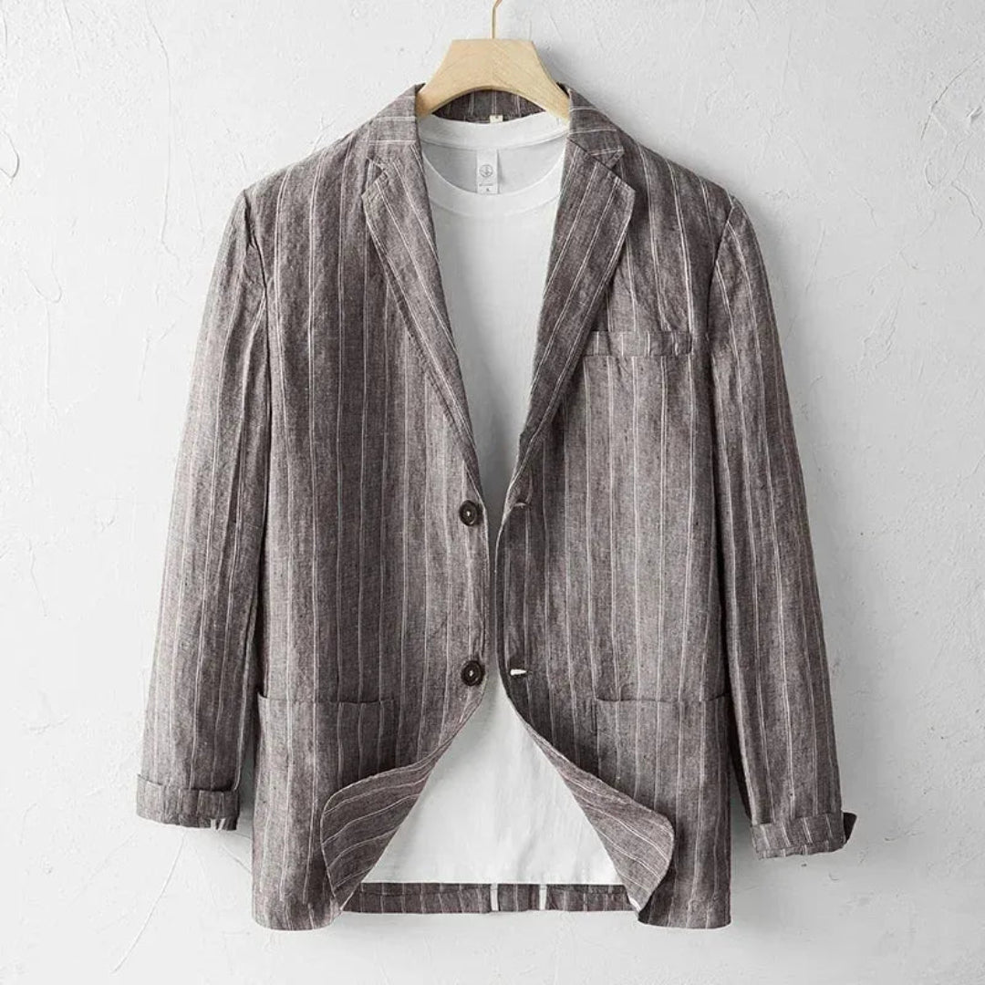 Nathan Striped Linen Blazer Artisio