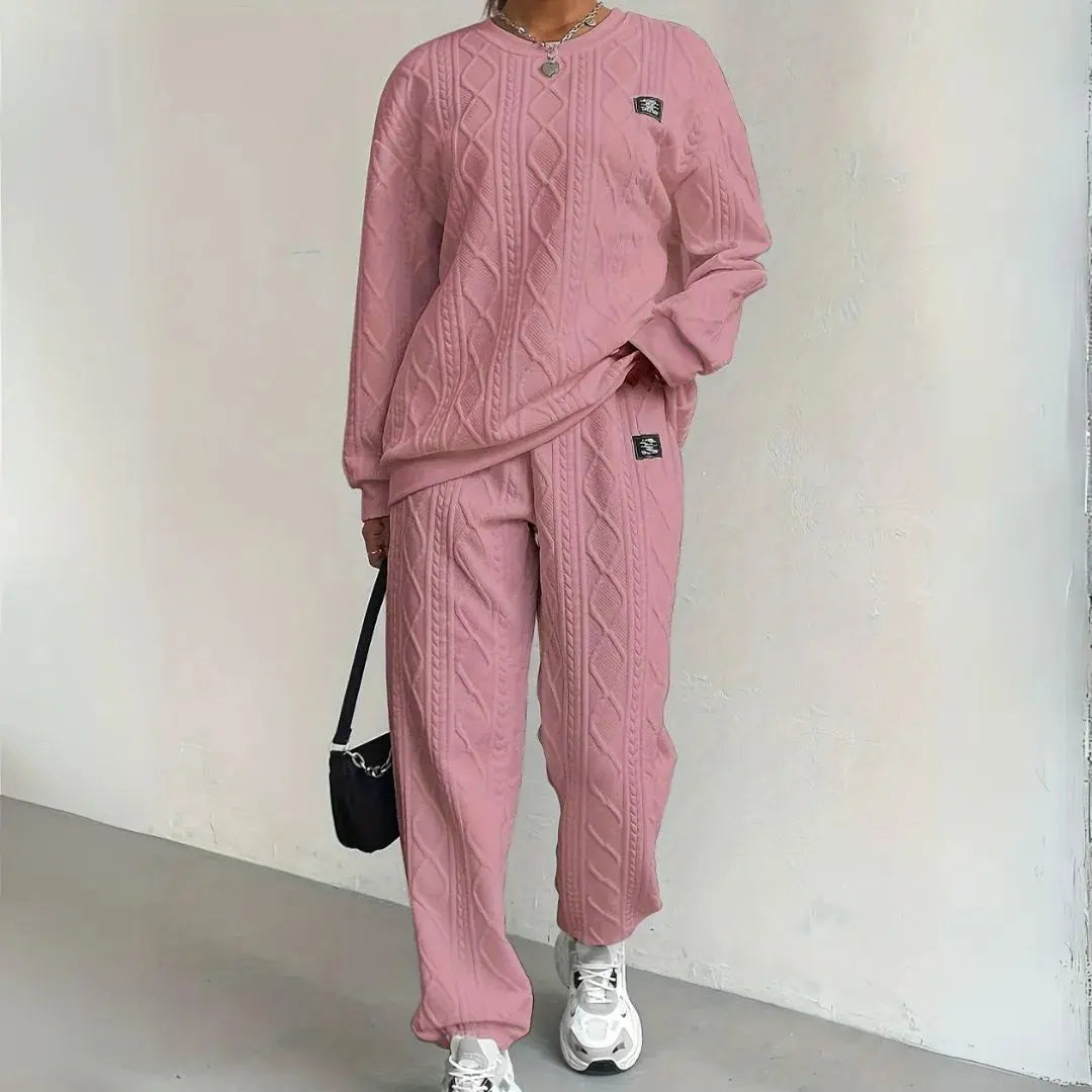 Neri Textured Cable Knit Lounge Set Artisio