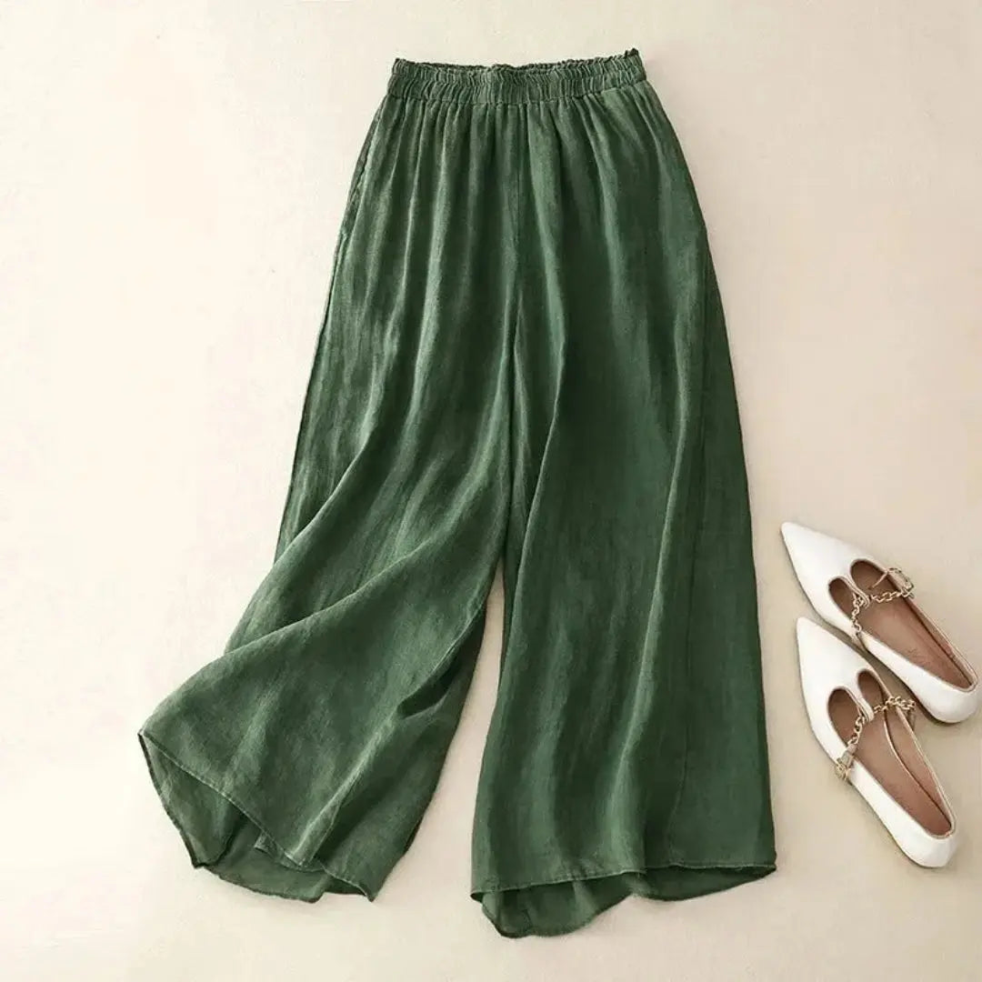 Nicki Wide-Leg Linen Trousers Artisio