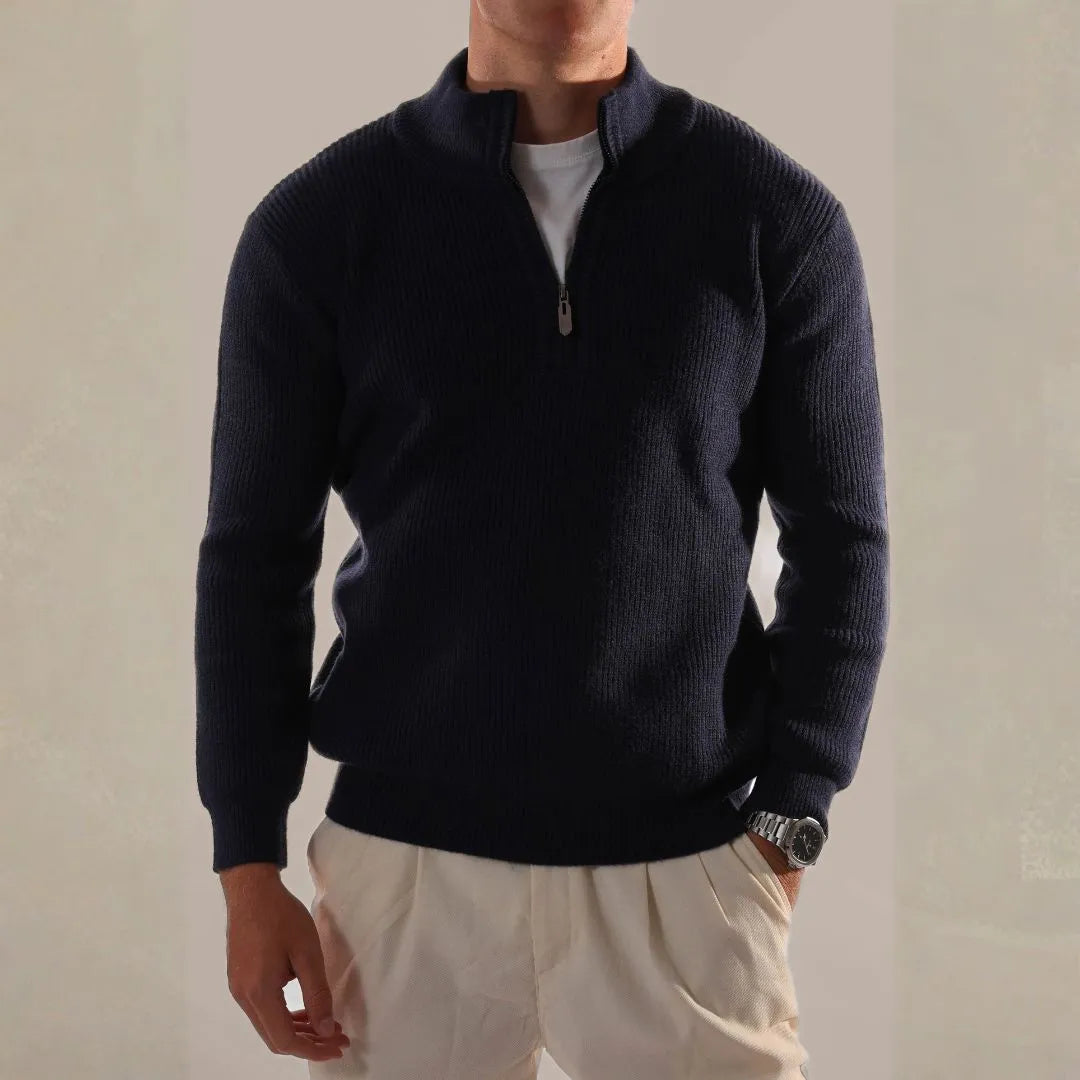 Oscar Half-Zip Knit Jumper Artisio
