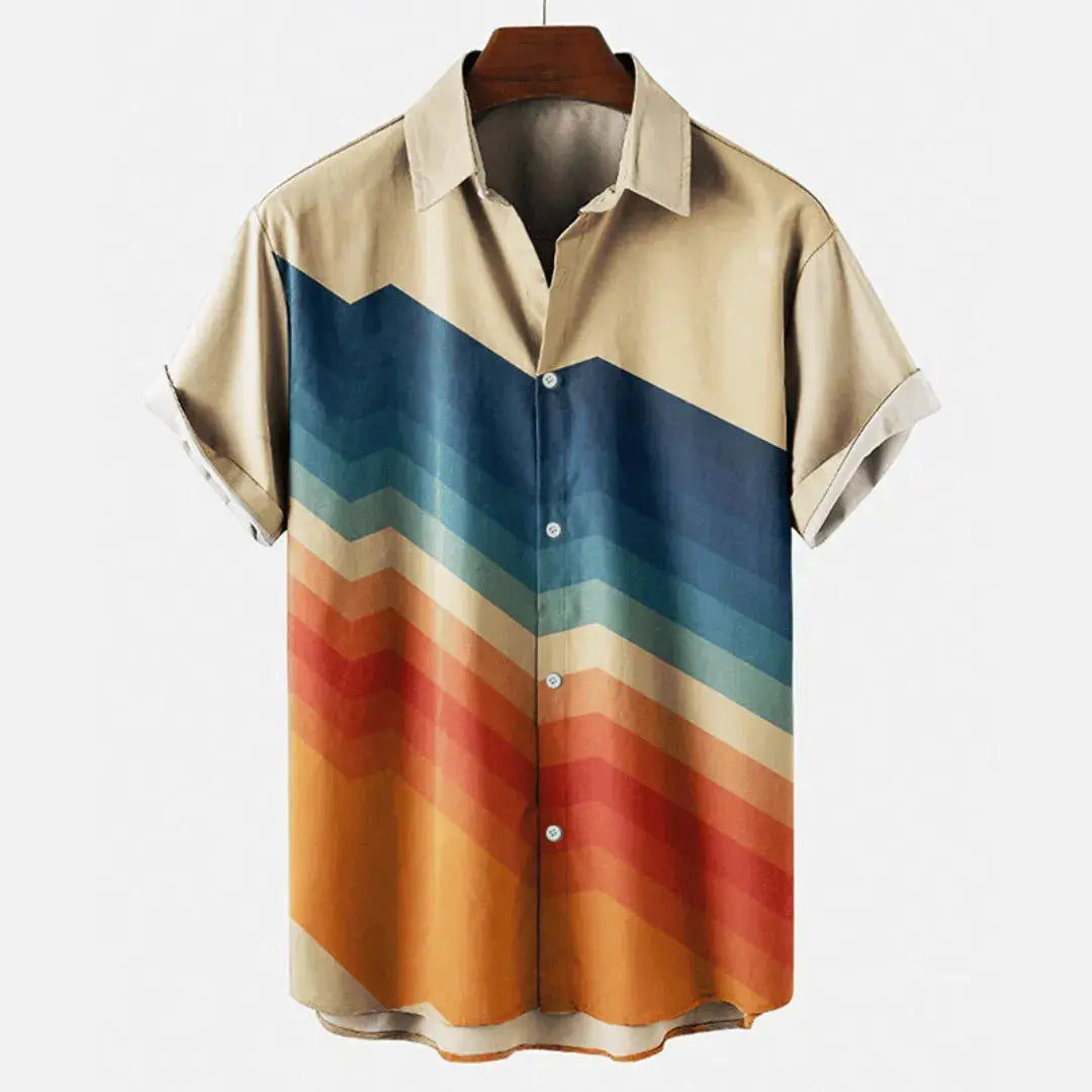 Pierre-André Retro Linen Button-Down Shirt Artisio