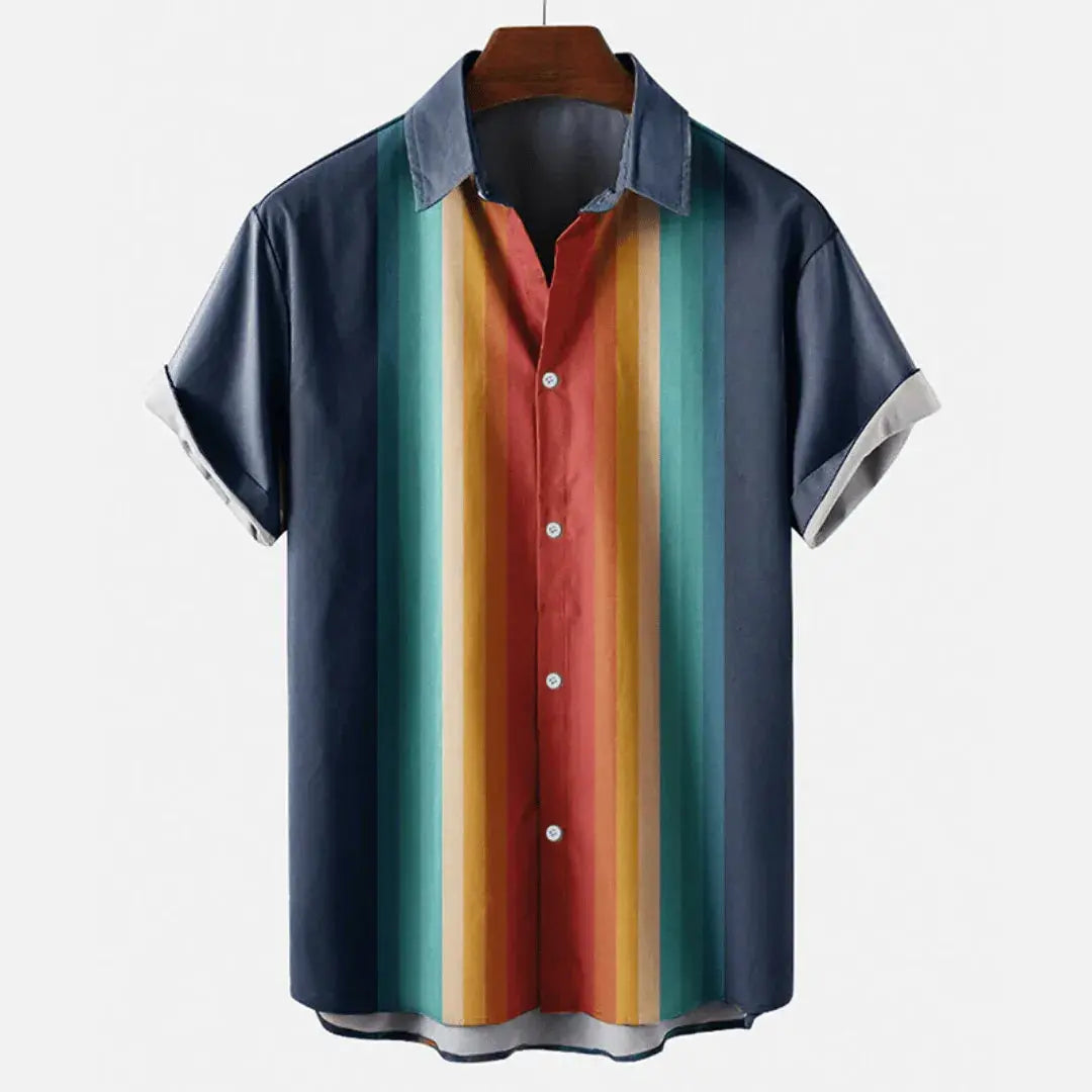 Pierre-André Retro Linen Button-Down Shirt Artisio