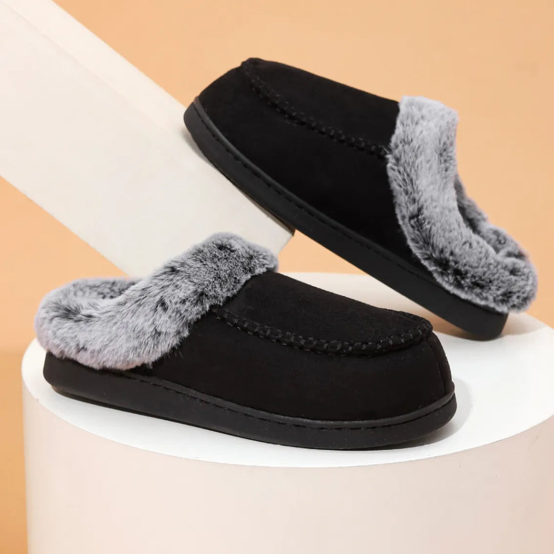 Enzo Plush Fleece Non-Slip Sole Slippers Artisio