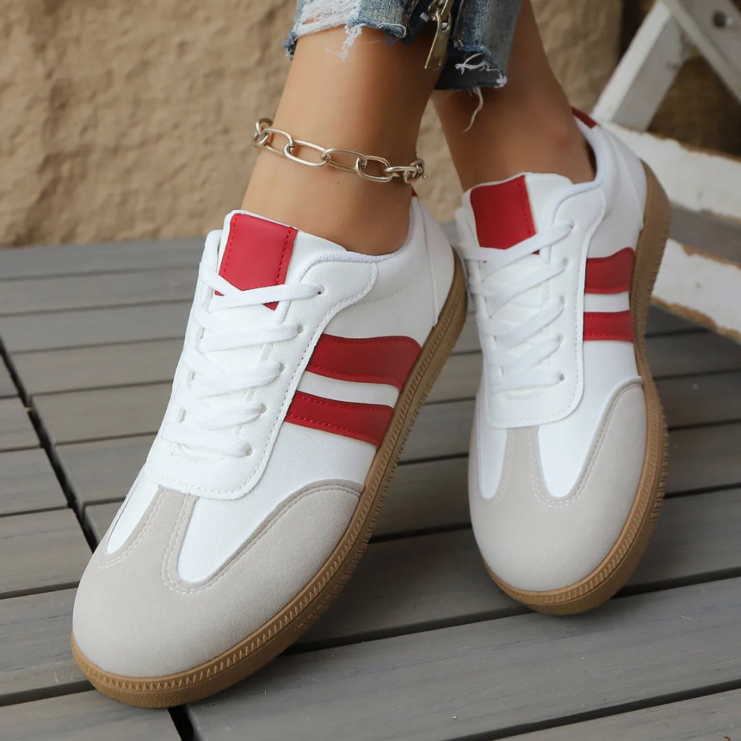 Riva Retro Stripe Suede Low-Top Sneakers Artisio