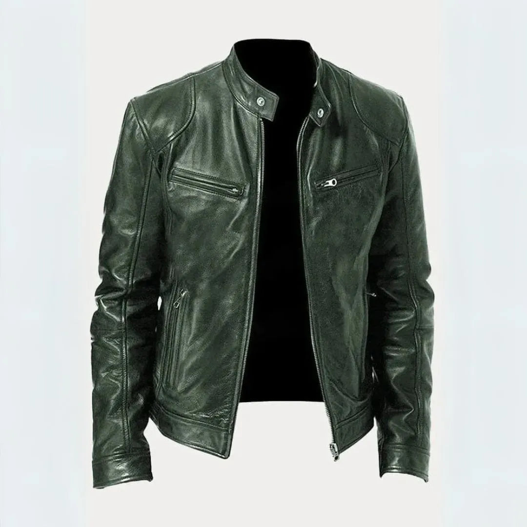 Roger Leather Moto Jacket Artisio