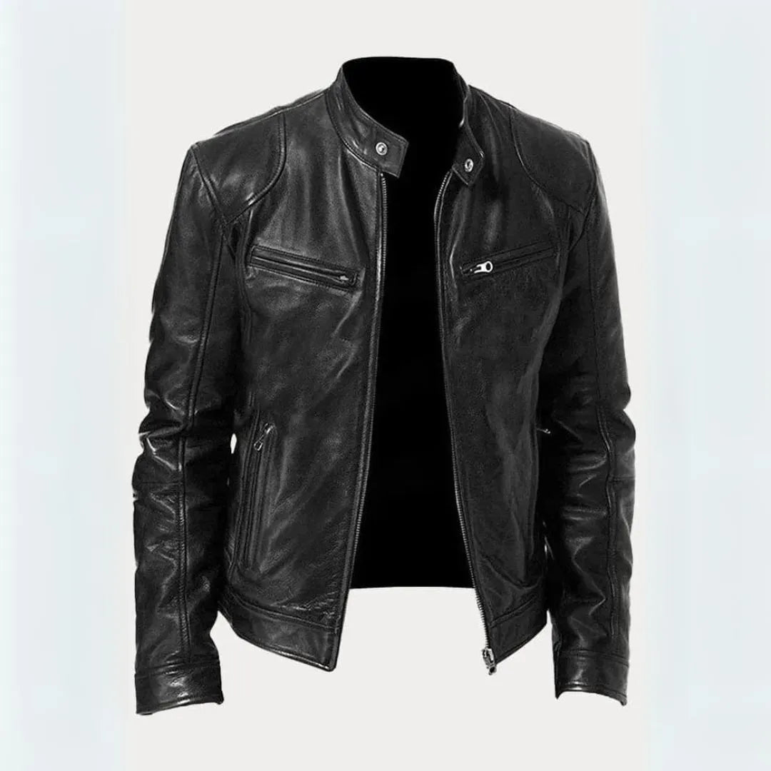 Roger Leather Moto Jacket Artisio