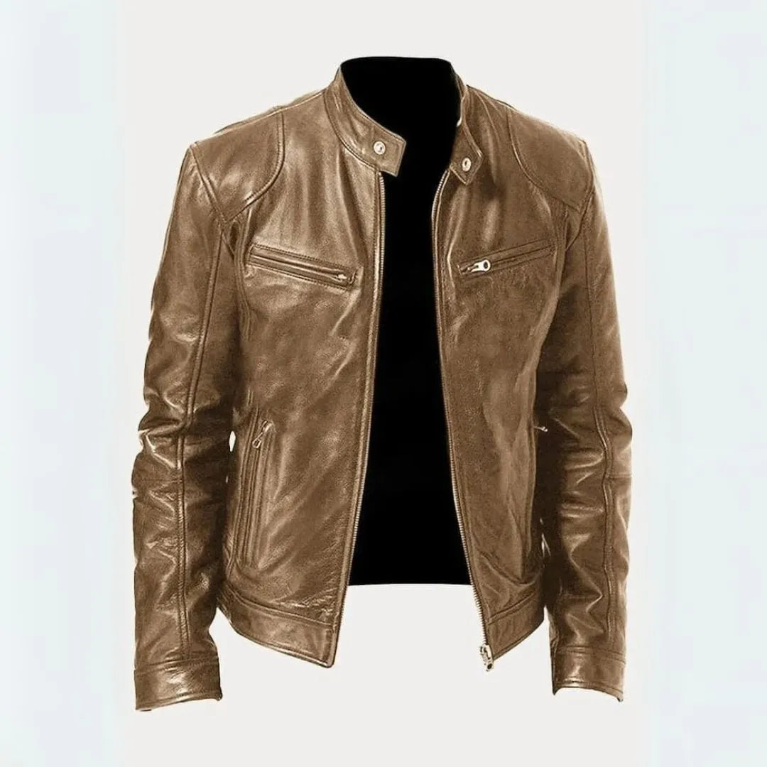 Roger Leather Moto Jacket Artisio