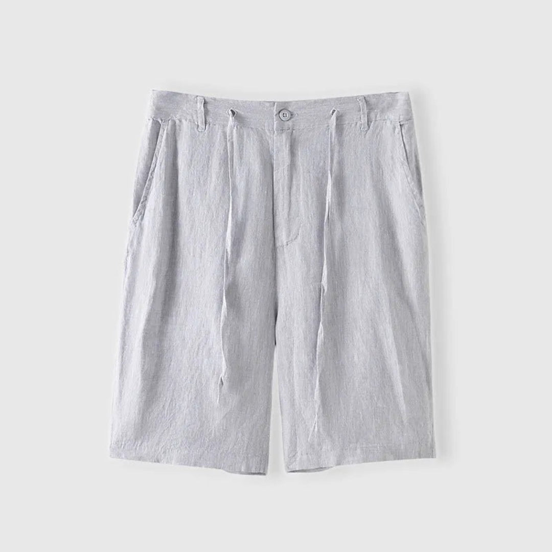 Rovie Drawstring Linen Shorts Artisio
