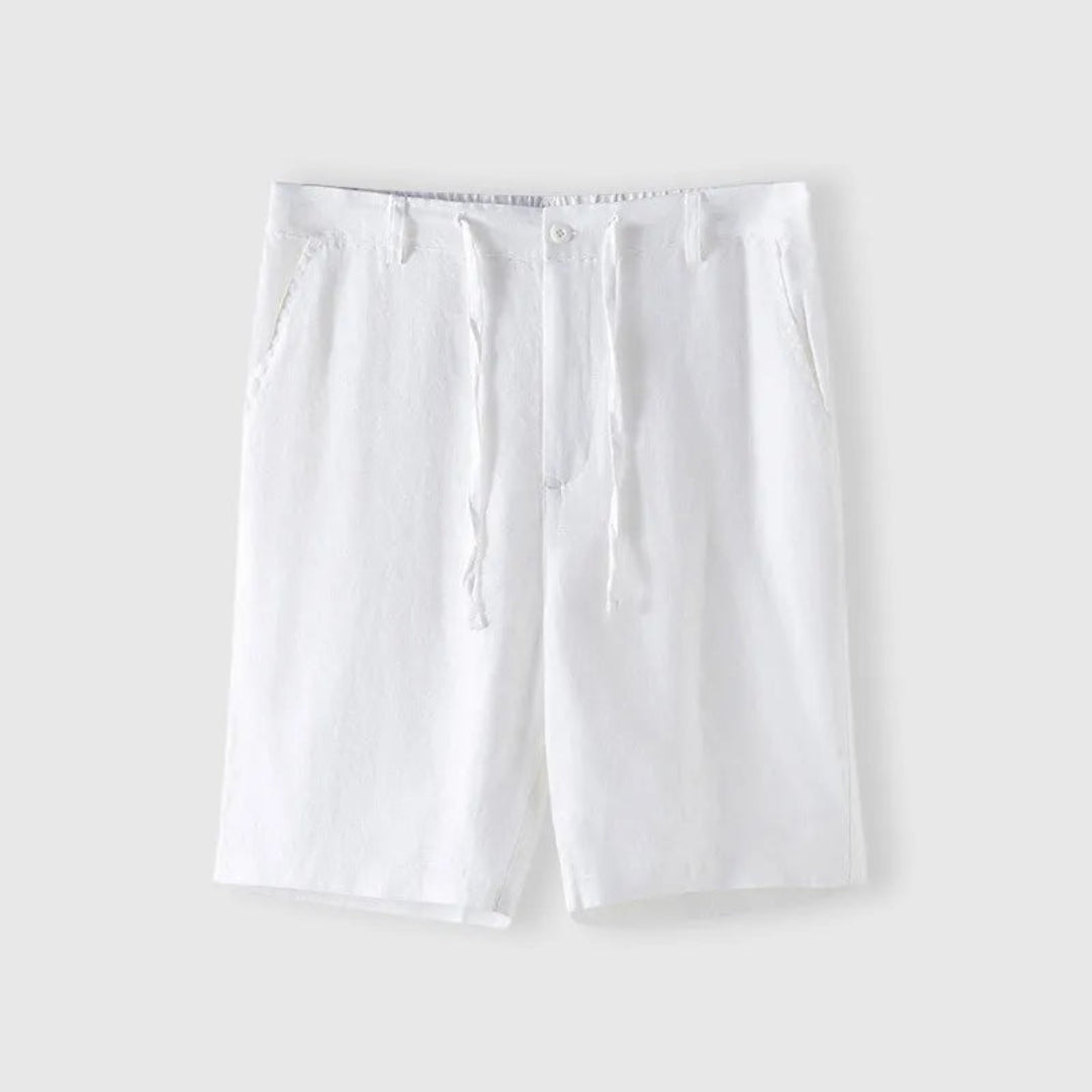 Rovie Drawstring Linen Shorts Artisio