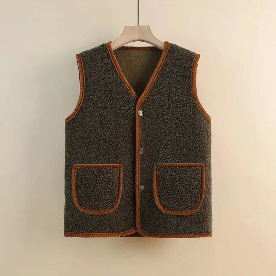 Sacha Wool-Blend Sherpa Vest Artisio