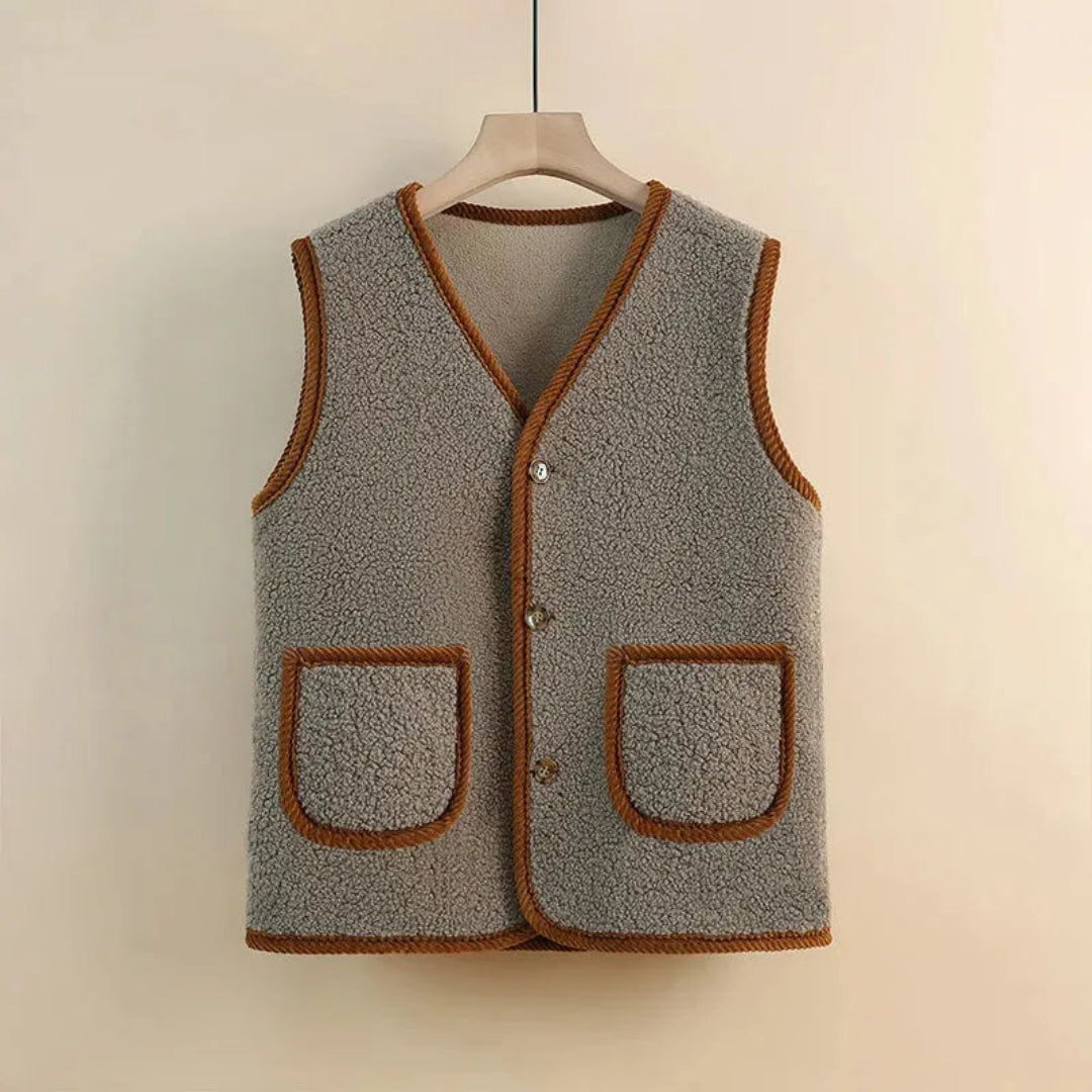 Sacha Wool-Blend Sherpa Vest Artisio
