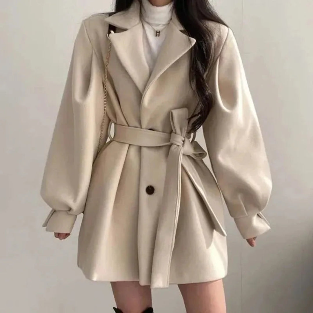 Sadie Lantern Sleeve Trench Coat Artisio