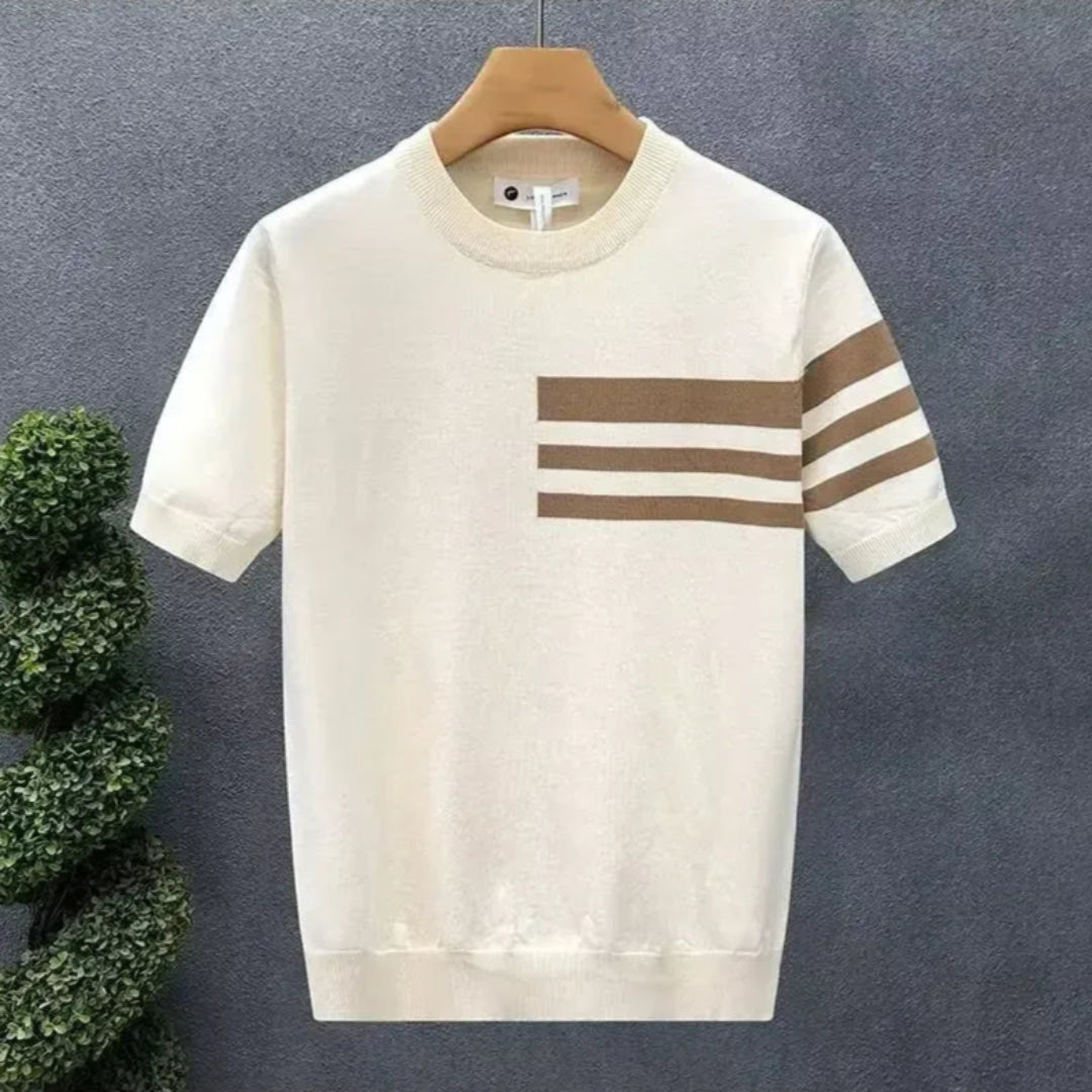 Sam Contrast-Stripe Knit Tee Artisio