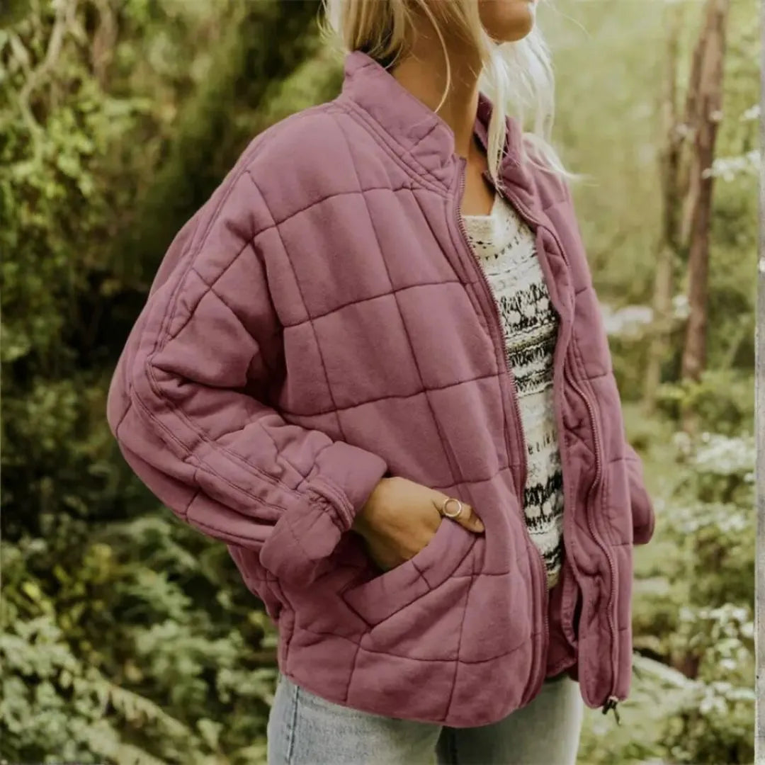 Sandy Oversized Quilted Fleece Zip Jacket Artisio