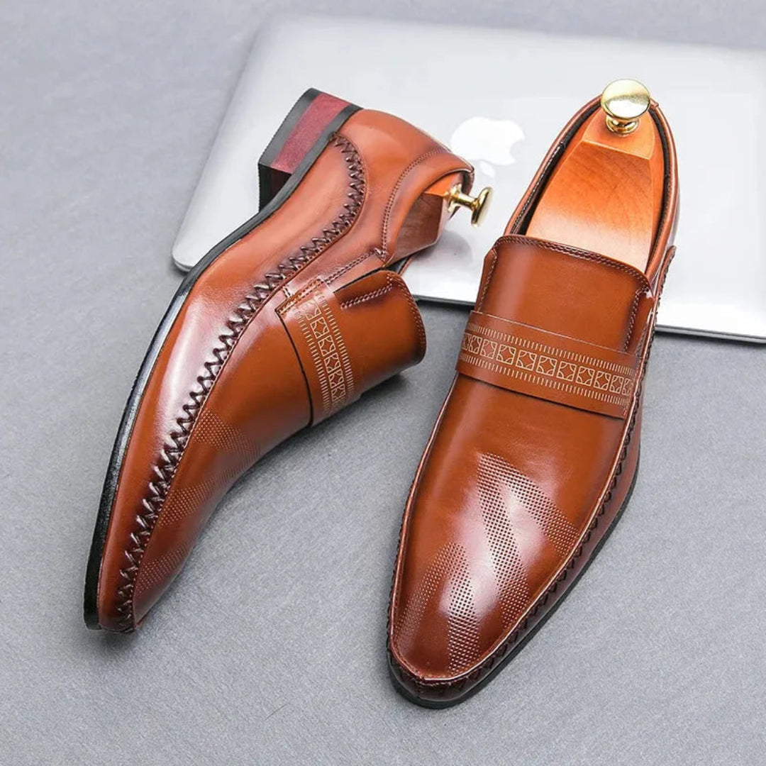 Silvano Slip-On Leather Dress Shoes Artisio