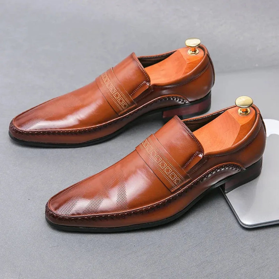 Silvano Slip-On Leather Dress Shoes Artisio