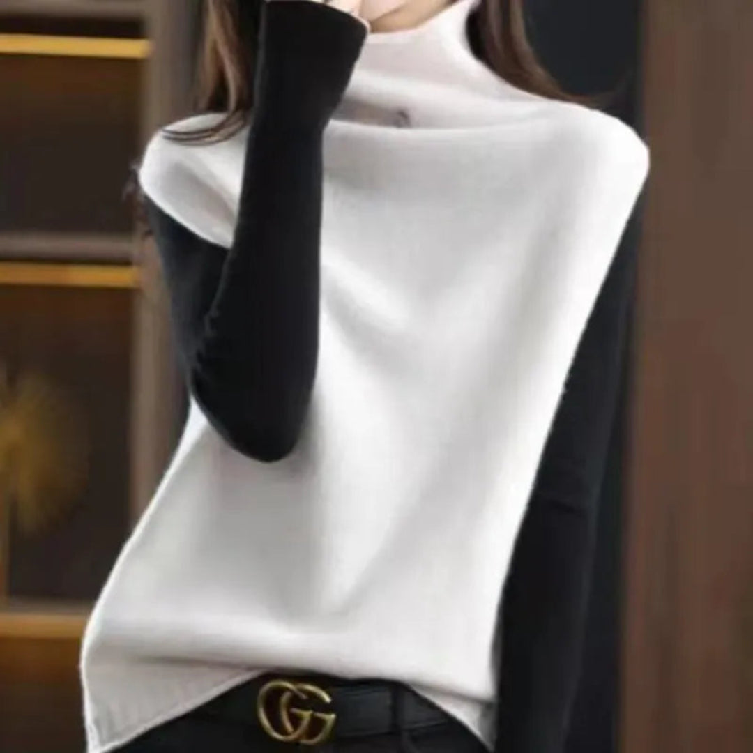 Sophie Turtleneck Wool Vest Artisio