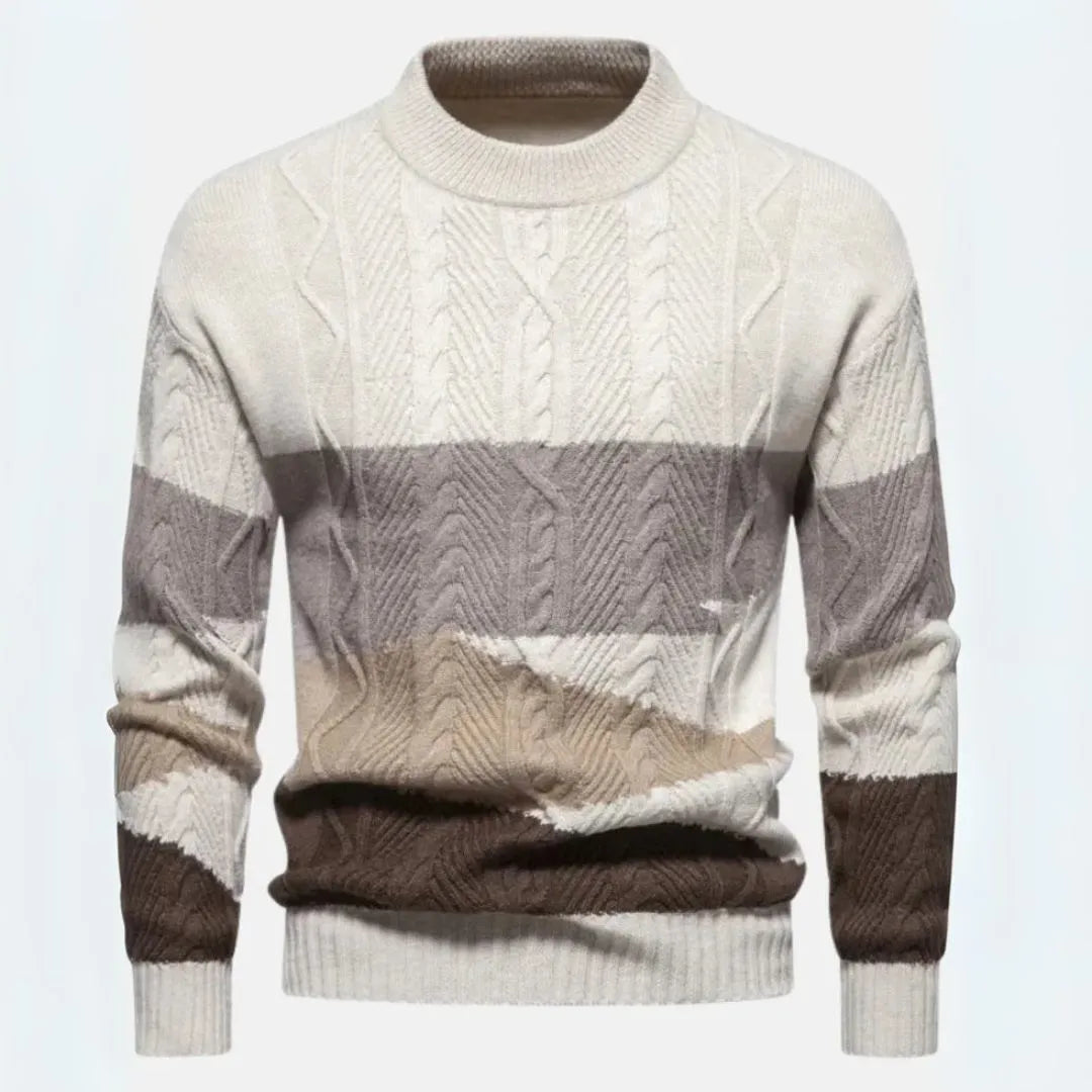 Spencer Gradient Cable-Knit Sweater Artisio