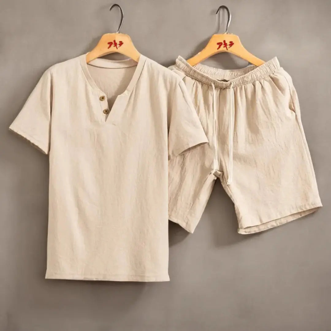 Theo Linen Look Two-Piece Set Artisio