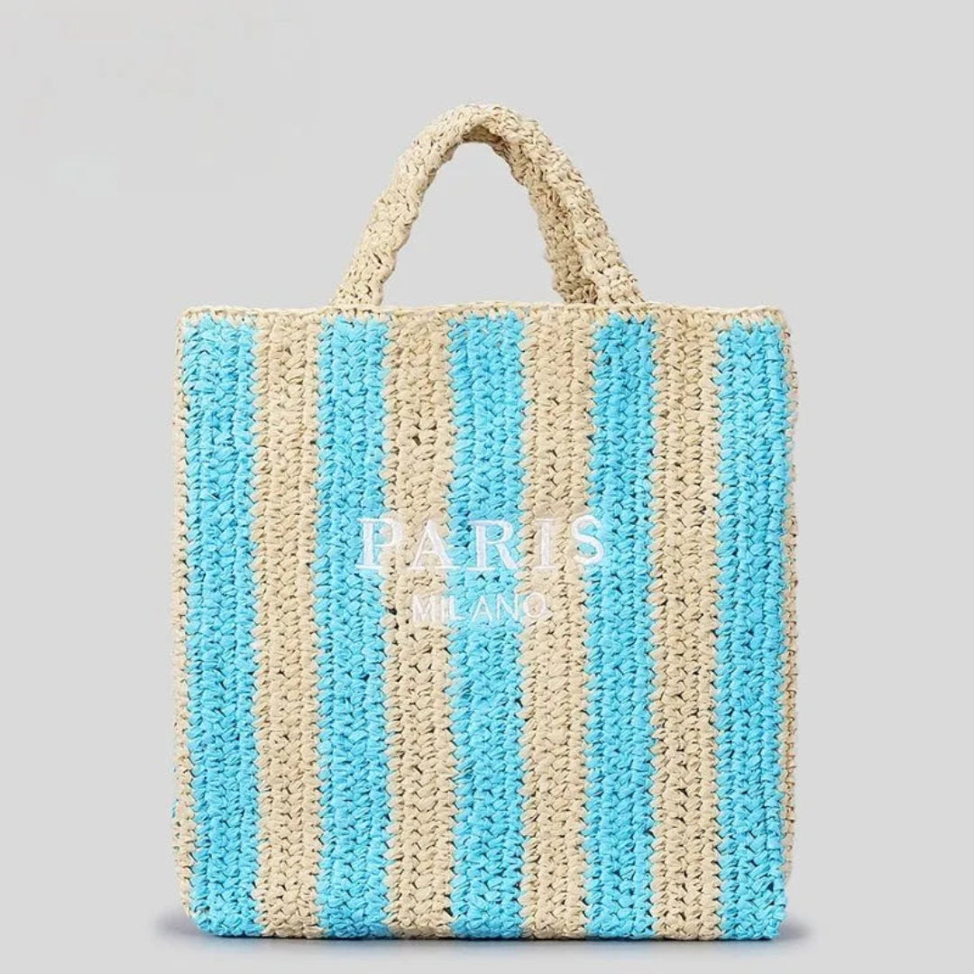 Tressa Woven Striped Tote Bag Artisio