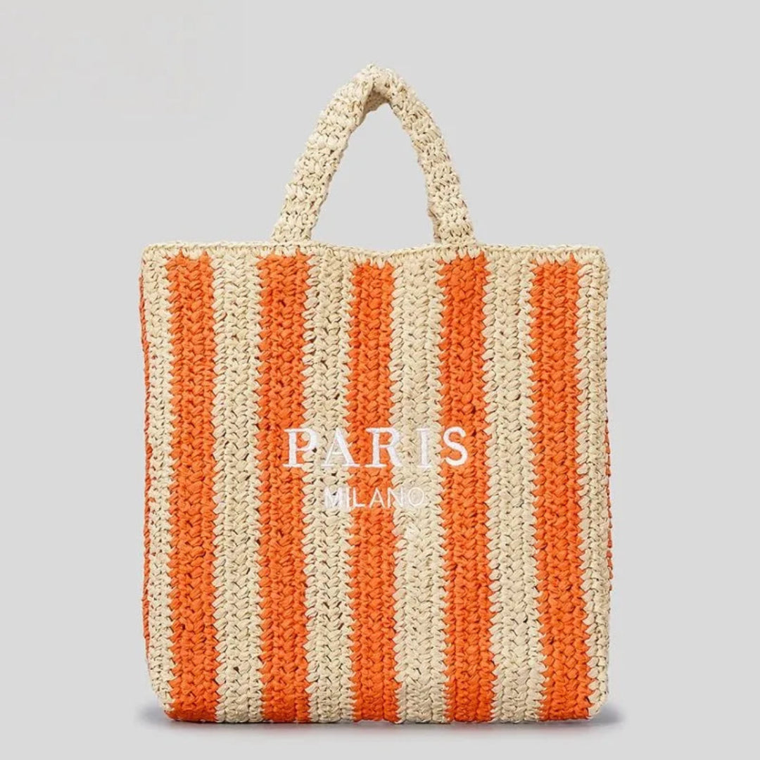 Tressa Woven Striped Tote Bag Artisio