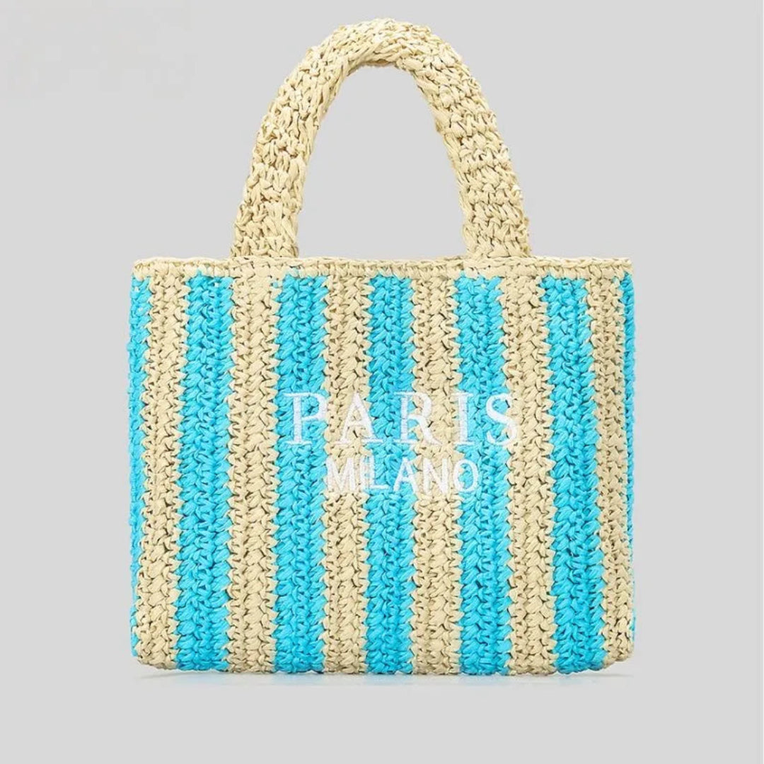 Tressa Woven Striped Tote Bag Artisio