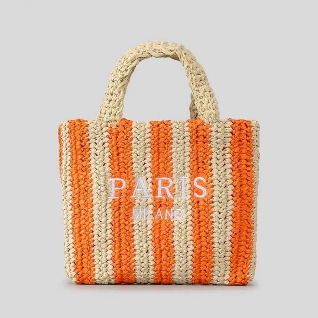 Tressa Woven Striped Tote Bag Artisio