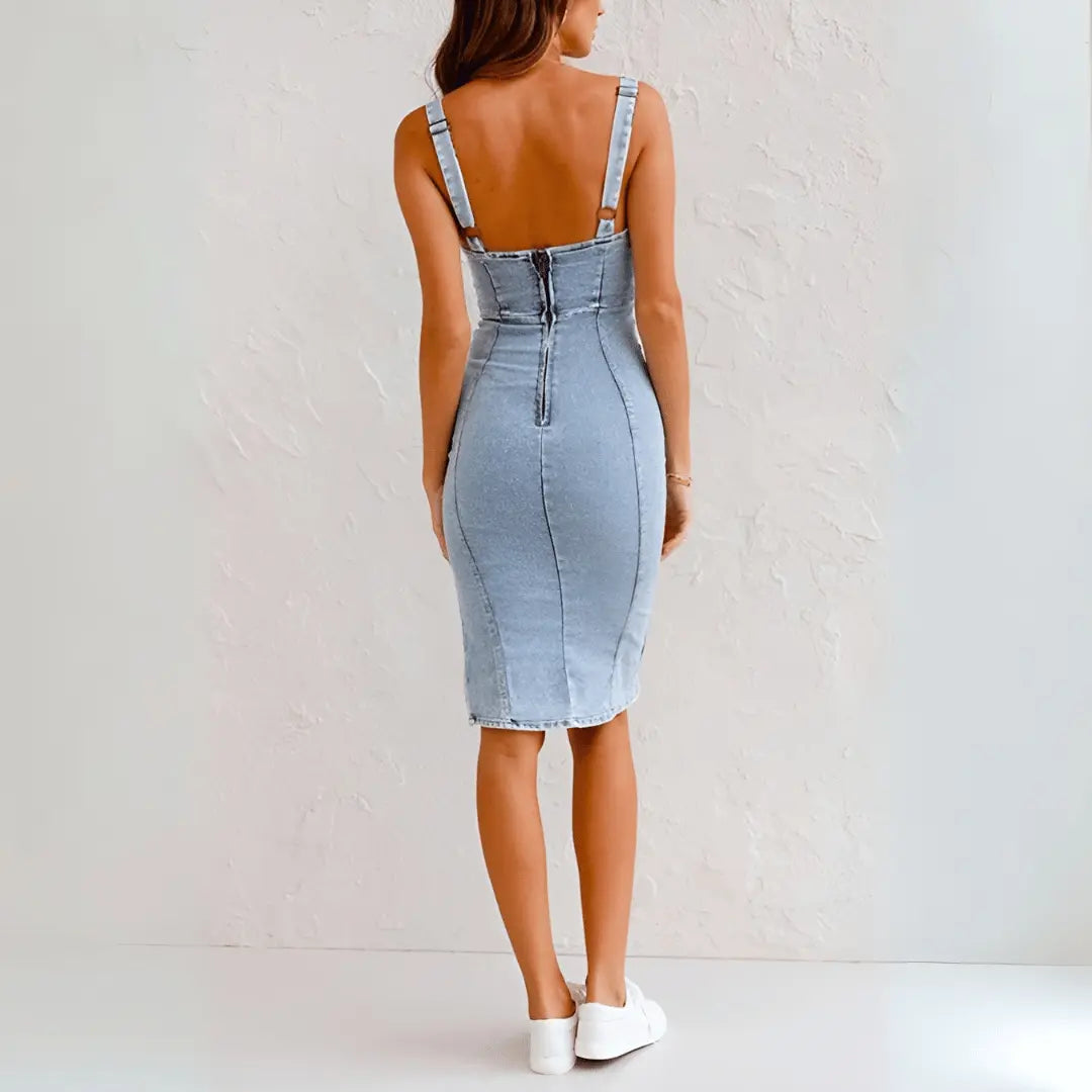 Roxy Denim Midi Dress Artisio