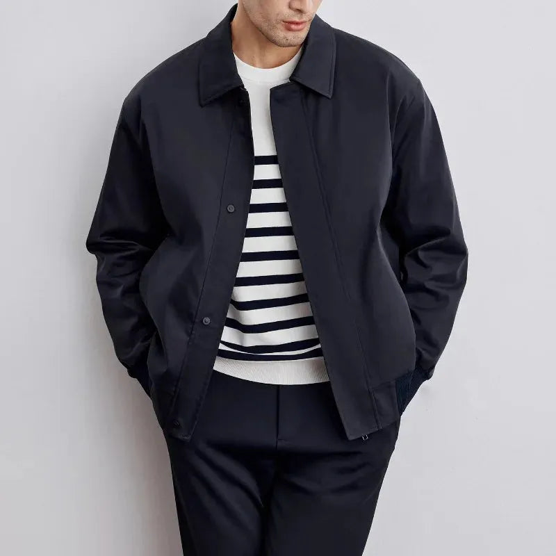 Cade Classic Point-Collar Bomber Jacket Artisio