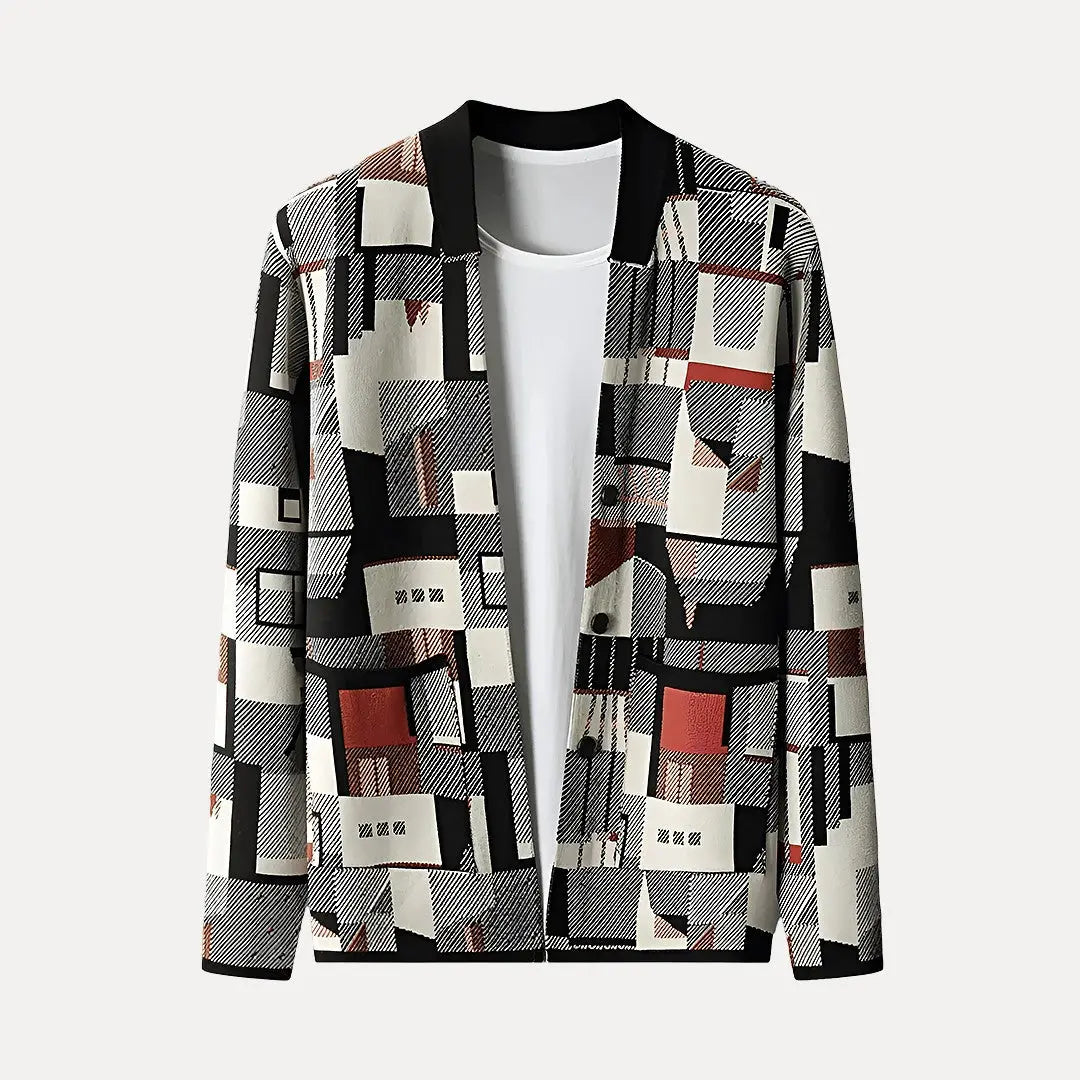 Varese Patchwork Knit Cardigan Artisio