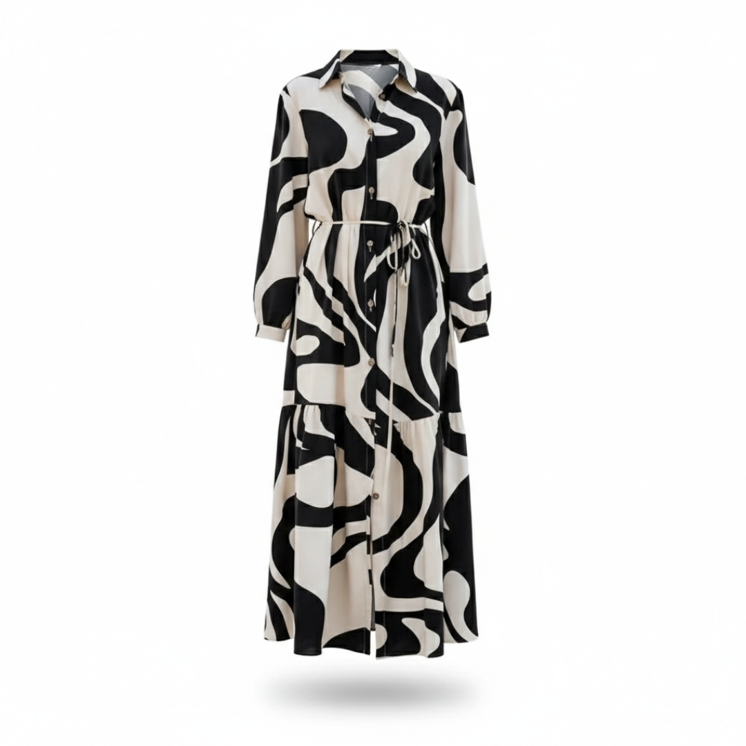 Women Abstract Shirt Dress Artisio