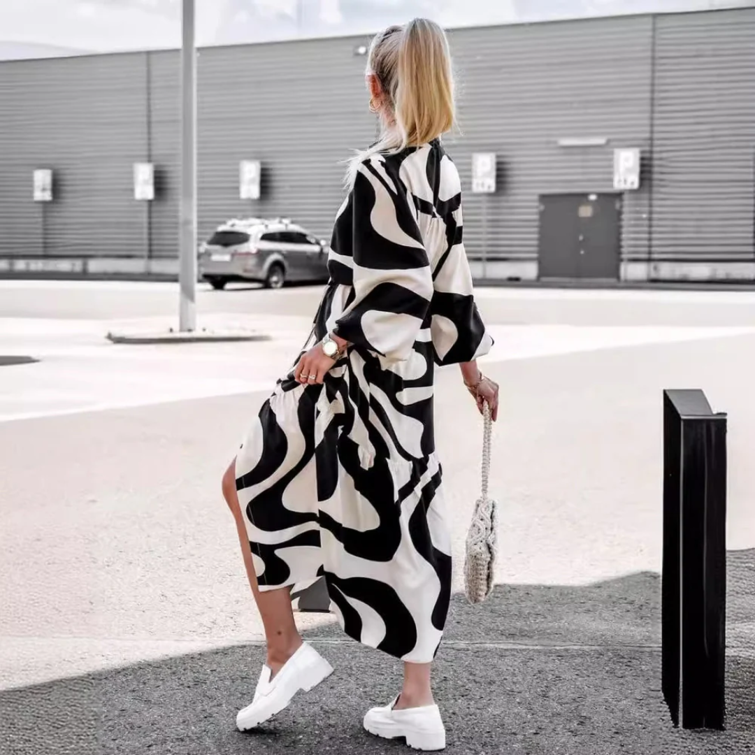 Women Abstract Shirt Dress Artisio