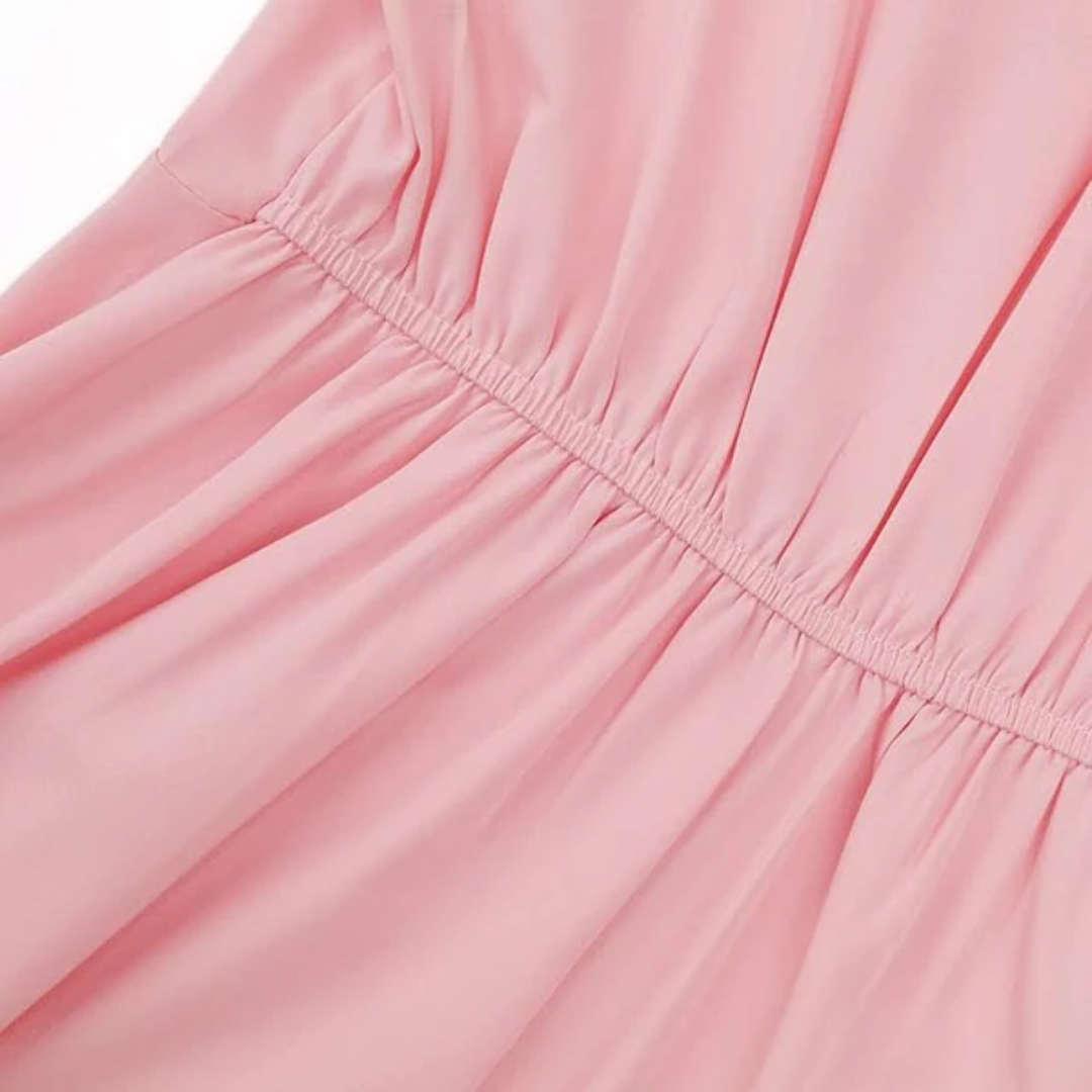 Women Feminine Tie Waist Maxi Dress Artisio