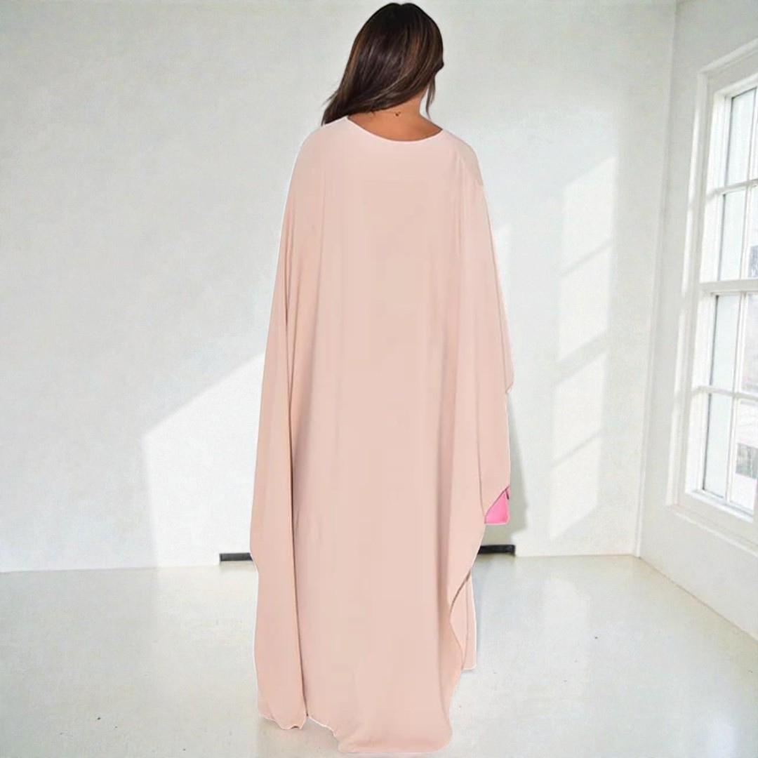 Women Modest Cape Maxi Dress Artisio