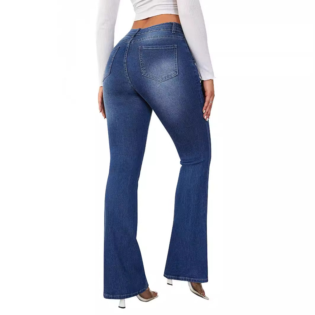 Women High Waist Flared Jeans Artisio
