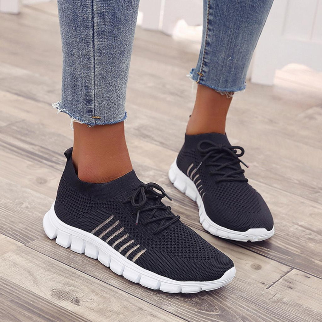 Women Lightweight Lace Up Sneakers Artisio