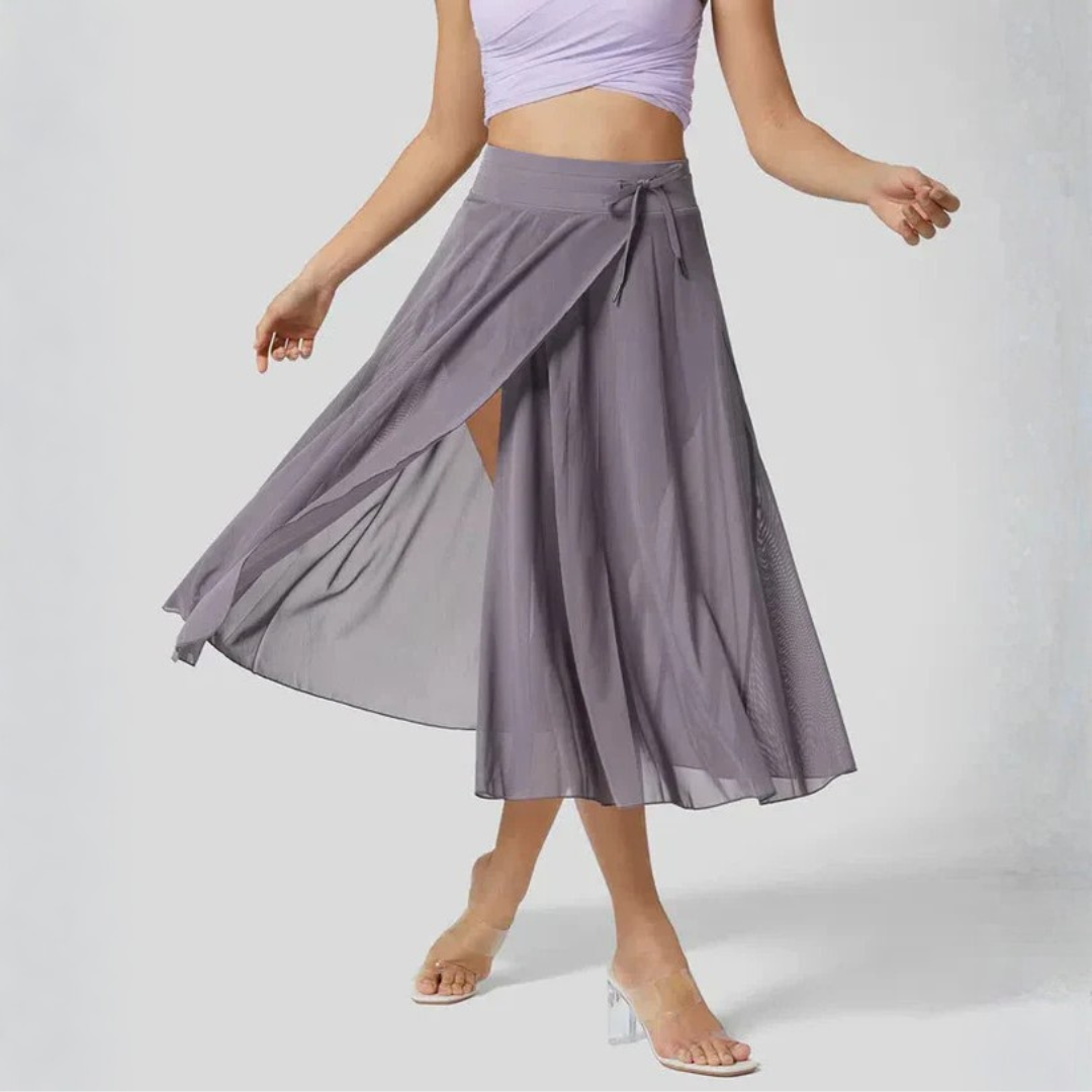 Women Sheer Flow Midi Skirt Artisio