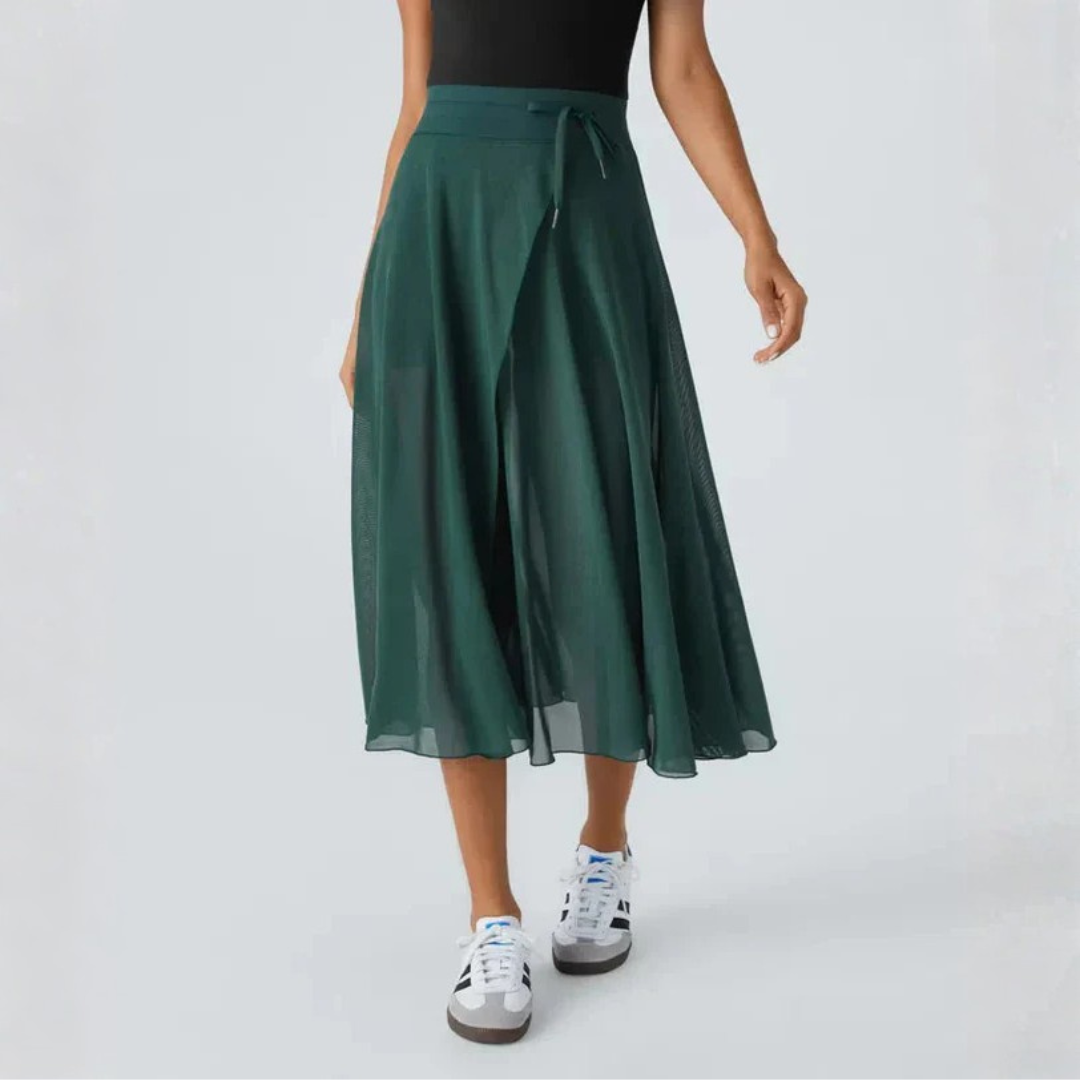 Women Sheer Flow Midi Skirt Artisio