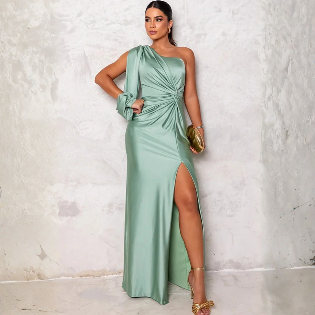 Women Side Slit Maxi Dress Artisio