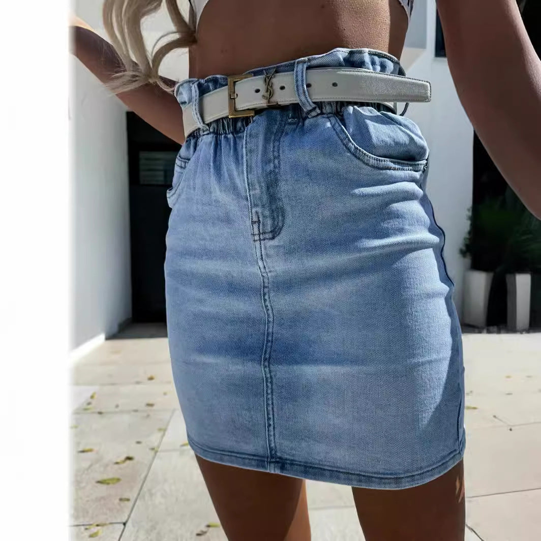 Women Trendy Casual Denim Skirt Artisio