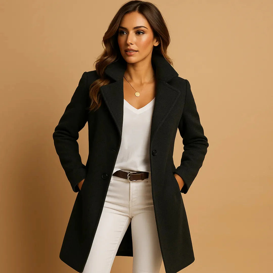 Women’s Button-Up Tailored Long Coat Artisio