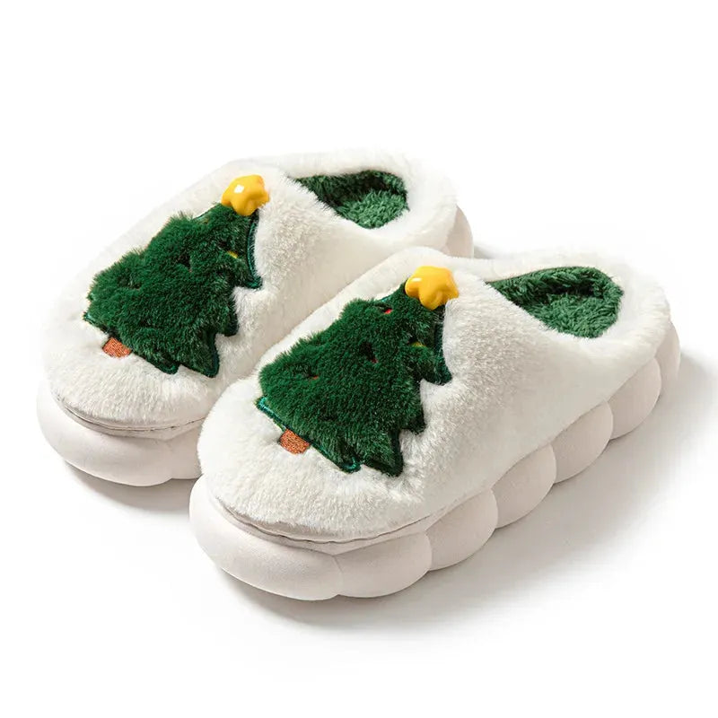 Noelle Women's Christmas Tree Plush Indoor Slippers Artisio